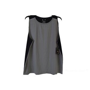 Xersion Mens Quick-Dri Athletic Top Shirt Black/Gray Lightweight Sleeveless 2XL